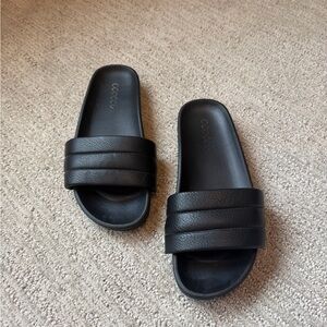 Black Slide Sandals